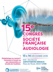 Visuel Congrès de la Société Française d'Audiologie Lyon 2019